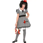 Dívčí kostým panenka (šaty, mašlička do vlasů) - Pro věk 4-5 let (116 cm)