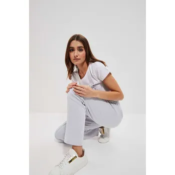 Tepláky se zavazováním Moodo bílá | šedá 2239687