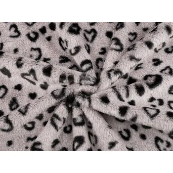 Kožešina zvířecí vzor, barva 3 šedá