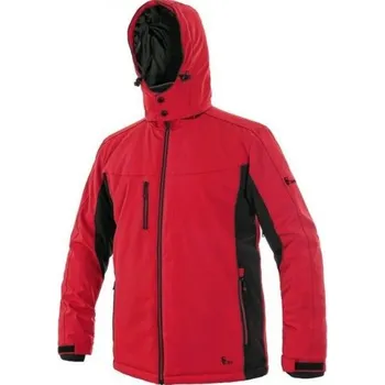 CANIS Pánská softshellová zimní bunda VEGAS, červeno-černá, Barva červeno-čierna, Velikost S