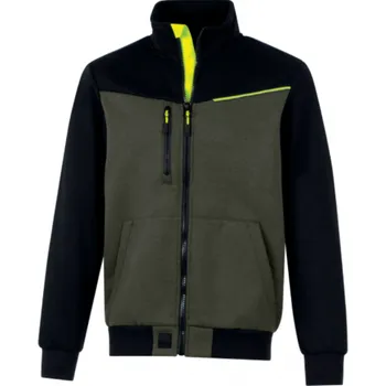 Pánská mikina DELTA PLUS Pánská zateplená mikina SWABI, khaki-černá, DeltaPlus, Barva Čierna/Khaki, Velikost XL