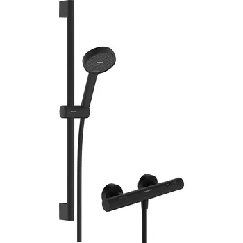 Hansgrohe Activera Select S sprchová sada na stěnu s termostatem černá 28876670