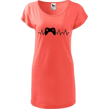 Dámské tričko DOBRÝ TRIKO Dámské tričko/šaty Tep gaming Velikost: 2XL, Barva: Korálová