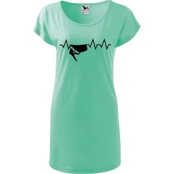 Dámské tričko DOBRÝ TRIKO Dámské tričko/šaty Tep horolezec Velikost: 2XL, Barva: Mátová