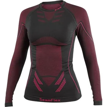 CANIS Funkční dámské tričko s dlouhým rukávem CXS SeamFlex LADY, černo-růžové, Barva čierno-ružová, Velikost S