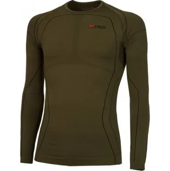 Pánské tričko X TECH Funkční tričko Predator 3, -20 / + 5 ° C, dlouhý rukáv, XTECH, Barva zelená, Velikost S/M