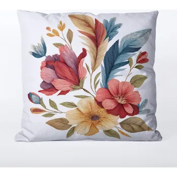 Povlak na polštář 45x45 nepromokavý polyester boho květiny 1