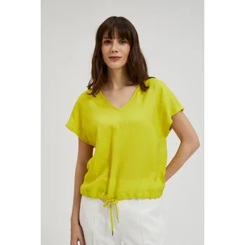 Dámská halenka se zavazováním v pase MOODO - zelená Marisse bílá | žlutá 2848612