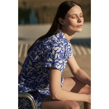 Dámská košile MOODO - světle modrá Marisse modrá | bílá 2724331