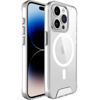 Pouzdro na mobilní telefon JP MagFit MagSafe obal s 1.2M SGS certifikátem, iPhone 15 Pro, průhledný