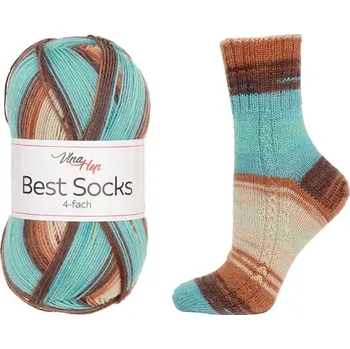 Vlna-Hep Best Socks 7409 – kávová laguna