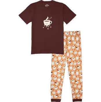 Veselé pánské pyžamo Ospalá káva