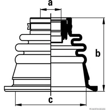 Manžeta ke kolu Sada měchů, hnací hřídel HERTH+BUSS JAKOPARTS J2885013