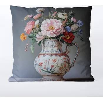 Povlak na polštář 45x45 nepromokavý polyester květinová váza