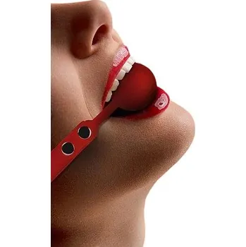 Roubík Ouch! Silikonový roubík plný - červený