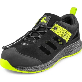 Pracovní obuv CANIS Pracovní sandály CXS FIBELINE FLOREA O1, Barva čierno-zelená, Velikost 48