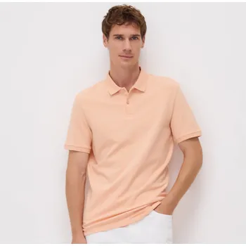 Pánské tričko Reserved - Polo regular - jantarová - 595EF-18X - 595EF-18X-S