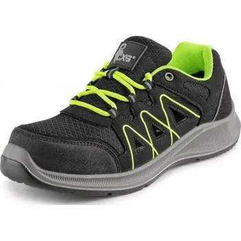 Pracovní obuv CANIS Polobotka VUKA S1P, černo-zelená, CXS TEXLINE, Barva čierno-zelená, Velikost 46