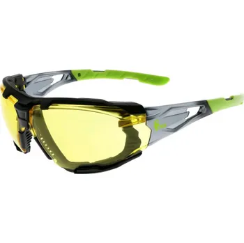 ochranné brýle CANIS Ochranné brýle OPSIS TEVA, žlutý zorník, černo-zelené, Barva žltá, Tmavost brýlí 0