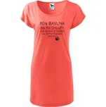 DOBRÝ TRIKO Dámské tričko/šaty Bavlna, chlupy, bahno Velikost: XL, Barva: Korálová