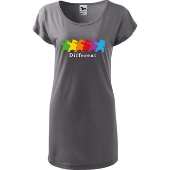 Dámské tričko DOBRÝ TRIKO Dámské tričko/šaty Different Velikost: XL, Barva: Ocelová šedá