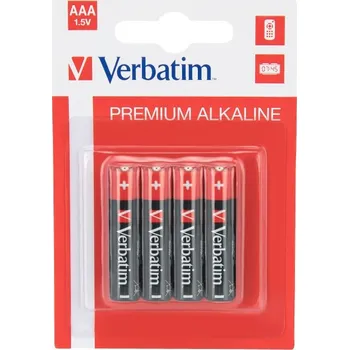 Článková baterie Alkalické AAA /LR03/ baterie 4ks/pack Verbatim