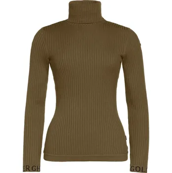 Cyklistické kalhoty Dámský rolák Goldbergh Mira Long Sleeve Knit Sweater Dark Olive