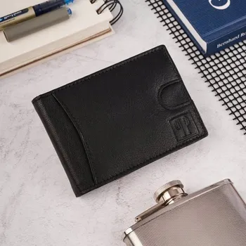 Peněženka Peněženka Paolo Peruzzi , přírodní kůže, černá - muž