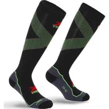 Pánské ponožky X TECH Funkční ponožky CALZA RAPID, černo-zelené, XTECH (DOPRODEJ), Velikost 39-42