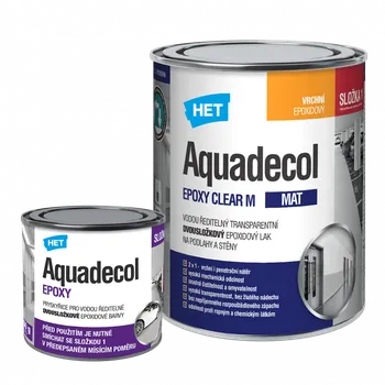 Lak na dřevo HET Aquadecol Epoxy Clear M 850 g matný