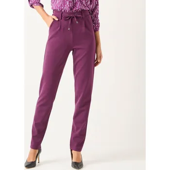 Dámské kalhoty Chino kalhoty z úpletu Milano švestková 40