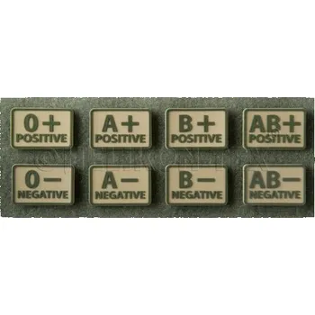 Nášivka HELIKON-TEX Nášivka 3D Helikon-Tex, krevní skupina khaki, Barva béžová, Skupina B-