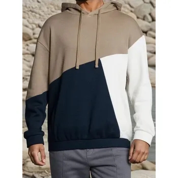 Pánská mikina Sinsay - Mikina s kapucí - hnědá - 920EU-74X - 920EU-74X-XS