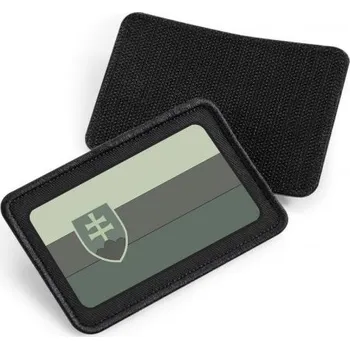 Kšiltovka Bavlněná odnímatelná nášivka Rip-Strip™ se Slovenskou vlajkou, černá, Barva čierna, Velikost UNI