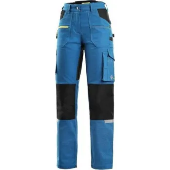 montérky CANIS Dámské kalhoty do pasu CXS STRETCH, modro-černé, Barva modro-čierna, Velikost 40