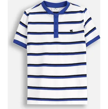 Chlapecké tričko Dětská bavlněná polokošile Coccodrillo bílá barva, vzorovaná, BACK TO SCHOOL BOY WC5143201BSB 00X, vel. 134