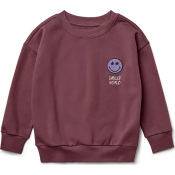 Chlapecká mikina 710565 - Tchibo - Dětská mikina Smileyworld® s počesanou vnitřní stranou - pro dívky - vel. 170/176 - barva: bílá/s potiskem