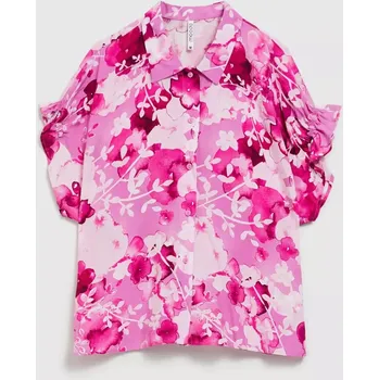 Dámská vzorovaná košile MOODO - růžová Marisse bílá | růžová | fuchsiová | vícebarevná | vícebarevná 2710520