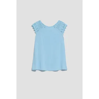 DÁMSKÁ KOŠILE L-KO-4031 BLEDOMODRÁ Marisse hnědá | světle modrá | krémová 2239500