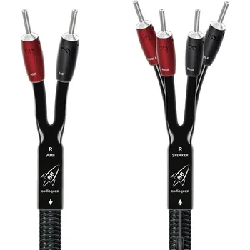 Audio kabel Audioquest Rocket 88 SBW banánky - Silver 3,5m (Reproduktorový kabel v provedení Single-BiWire s aktivním DBS systémem 72 V. (cena za pár))