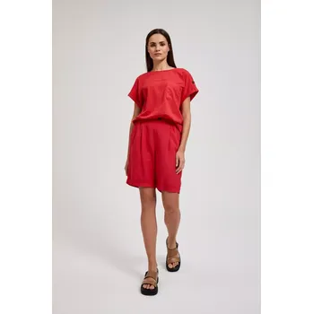 Dámské viskózové šortky MOODO - červená Moodo červená 2827566