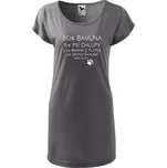 DOBRÝ TRIKO Dámské tričko/šaty Bavlna, chlupy, bahno Velikost: XL, Barva: Ocelová šedá