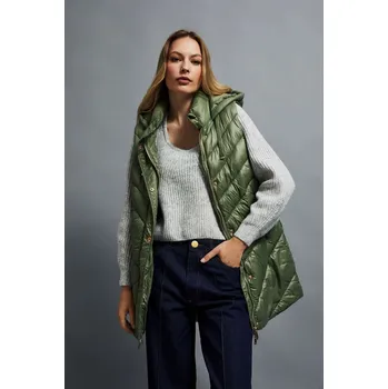 Pánská vesta Prošívaná vesta s kapucí Moodo modrá | šedá | kaki | zelená | vícebarevná 2476435