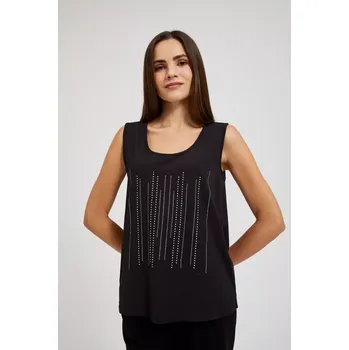 Dámský top s kamínky MOODO - černá Marisse černá | bílá 2946756