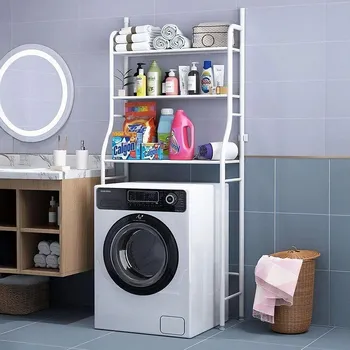 Koupelnový nábytek Policový regál nad pračku 152 x 25 x 65 cm bílý