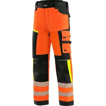 montérky CANIS Pánské kalhoty CXS BENSON, Hi-Vis oranžovo-černé, Canis, Barva oranžovo-čierna, Velikost 66