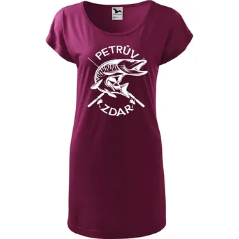 Dámské tričko DOBRÝ TRIKO Dámské tričko/šaty Petrův zdar Velikost: L, Barva: Fuksiová