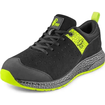 Pracovní obuv CANIS Pracovní polobotka CXS FIBELINE DORSATA O2, Barva čierno-zelená, Velikost 46