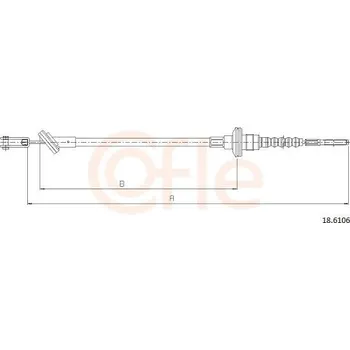 Spojkové lanko Tazne lanko, ovladani spojky COFLE 18.6106