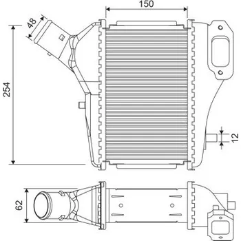 Chladič motoru Chladič turba VALEO 822902